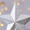 Christmas Tree Star Topper Glitter Silver 8 inch 8