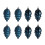 Navy Glitter Pinecone Christmas Ornaments 3.54 in 8-Pack 3