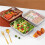 Stainless Steel Rectangular Food Storage Pan with Lid for Fresh Lunch 4