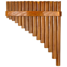 G Key Pan Flute Folk Wind Instrument 15 Pipes