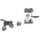 4 Piece Cat Shelf with Scratching Post, Wall-Mounted Cat Tree for Indoor Cat - Grey 1