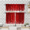 Red Christmas Kitchen Curtains and Valances Set Snowflake 4