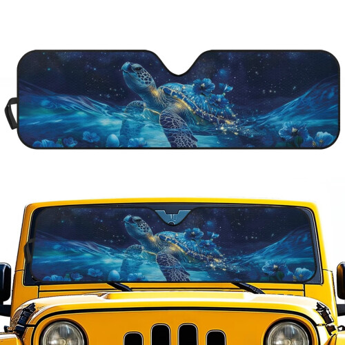 Blue Turtle Windshield Sun Shade for Jeep Wrangler JK/JL