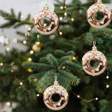 Plastic Star Tree Topper and Donut Candy Bagel Decorations