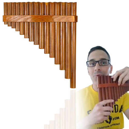 G Key Pan Flute 15 Pipes with Binding Rings 1