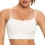 Damen Push-Up BH ohne Bügel, bequem, gepolstert, Weiß, S 1