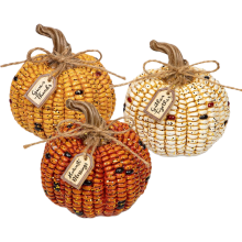 Sztuczne Dynie Dekoracyjne Halloween Ozdobne Jesienne Zestaw 3 szt 15 cm