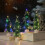 Christmas Tree Ornament White Pine Needles Colorful Night 3
