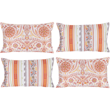 Poszewki na Poduszki Dekoracyjne Wzorzyste Boho Białe 4 szt 30 x 50 cm