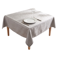 Obrus na Stół Dekoracyjny Jedwabny Połysk Elegancki Szary 130 x 160 cm