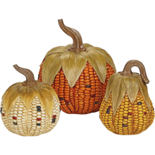 Sztuczne Dynie Dekoracyjne Halloween Jesienne Realistyczne 3 szt 9 cm