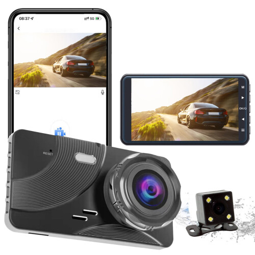 Dash Cam Dual Lens 1080P WiFi Starlight Night Vision