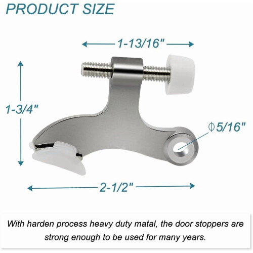 Hinge Pin Door Stopper Brushed Nickel 12 Pack 2