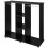 Open Wardrobe Double Mobile Storage Shelves Organizer W/6 Wheels-Black 2