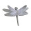 Glitter Dragonfly Christmas Ornament Clip Silver 1pc 1