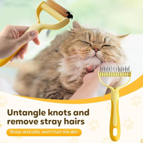 Pet Hair Removal Tool Double-Sided Mini Dematting Comb 1
