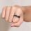 Carbon Fiber Spinner Ring 8mm Black Blue Silver Stainless 4