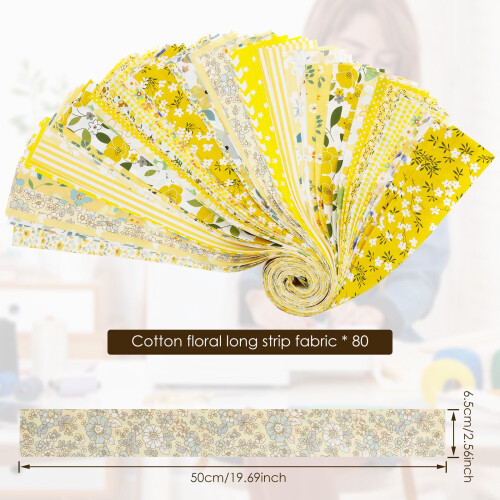 Cotton quilting fabric floral print 2-pack 1