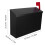 Stainless Steel Wall-Mounted Mailbox Black Weather Resistant 6