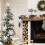 White Artificial Poinsettia Ornament Set for Christmas Tree 2