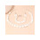 White Beads Necklace Set Hypoallergenic Adjustable 3 PCS 1