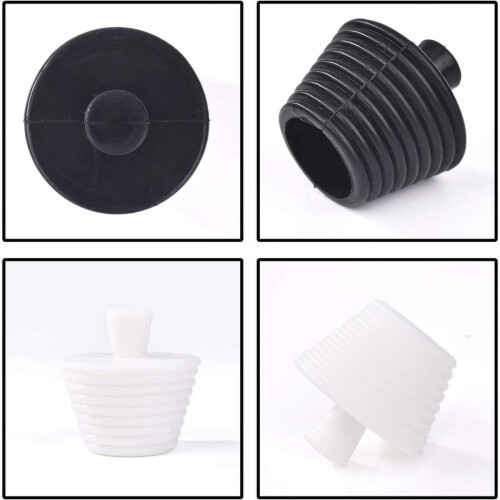 Silicone Bathtub Plug Spiral Taper 2 pcs 2