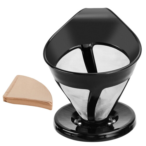Stainless Steel Hand Drip Coffee Filter Pot with 30 Paper 2