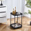 2-Tier Rolling Side Table with Storage Shelves 1
