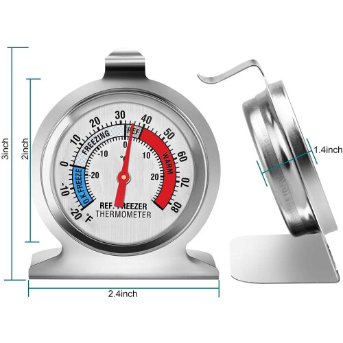 Analog Refrigerator Thermometer -30~30C 2-Pack 1