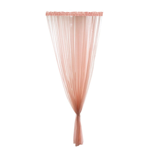 Sheer Curtains Leaves Pattern Voile Fabric 1 Panel