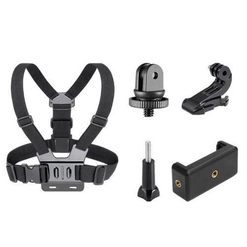 Phone and Action Camera Mount with Chest Strap 1