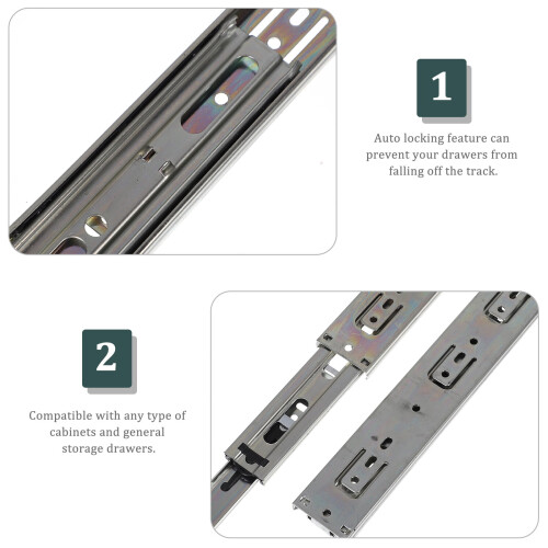 Drawer Slides Replacement Track Guides Cold Rolled Steel 2 1