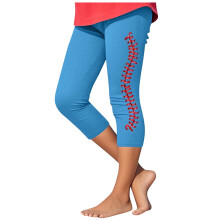 Girls Yoga Capris High Waist Stretchy Athletic Pants