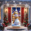 Christmas Door Border Set Santa Claus 1 Piece 5