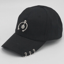 Unisex Baseball Cap Metallic Ring Chain Summer