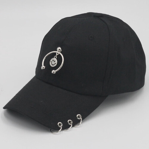 Unisex Baseball Cap Metallic Ring Chain Summer