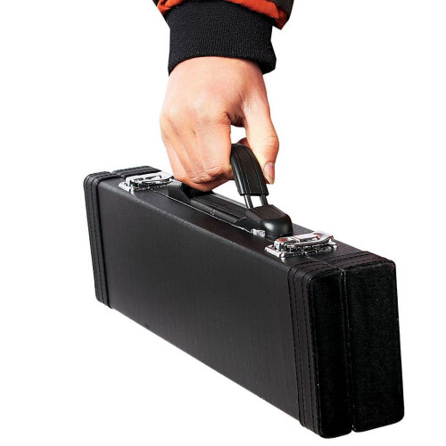 Flute Case Portable Leather Storage Box 16 Holes 2