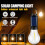 USB Rechargeable Solar LED Tent Lights with Clip Hook 4-Pack 8