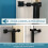 Hinge Pin Door Stopper Black Adjustable Heavy Duty 4 Pack 6