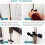 Hinge Pin Door Stopper Black Adjustable Heavy Duty 4 Pack 5