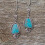 Women's Retro 925 Silver Turquoise Dangle Earrings 3