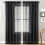 Sheer Linen Textured Curtains 1 Panel Semi-Transparent 8
