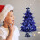 Glass Christmas Tree Decor with Star Blue 4