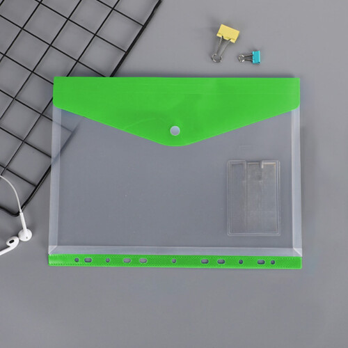 Expandable Binder Pocket Organizer 11-Hole Plastic Envelope