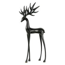 Black Elk Desk Ornament Metal Deer Statue 1 Piece