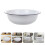 Retro Enamelware Dinner Bowl White Set of 1 1