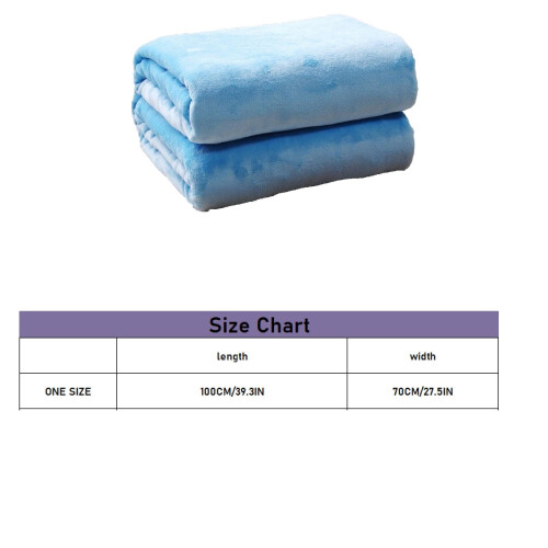 Fleece Blanket Solid Color 70 x 100 cm Orange 2