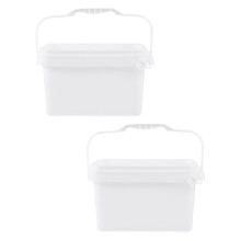 Topbathy plastic paint bucket with handle 0.5 gallon
