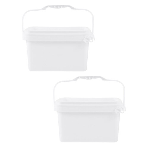 Topbathy plastic paint bucket with handle 0.5 gallon