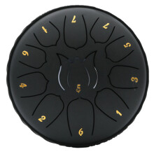 Steel Tongue Drum Black 11 Notes 6 Inches
